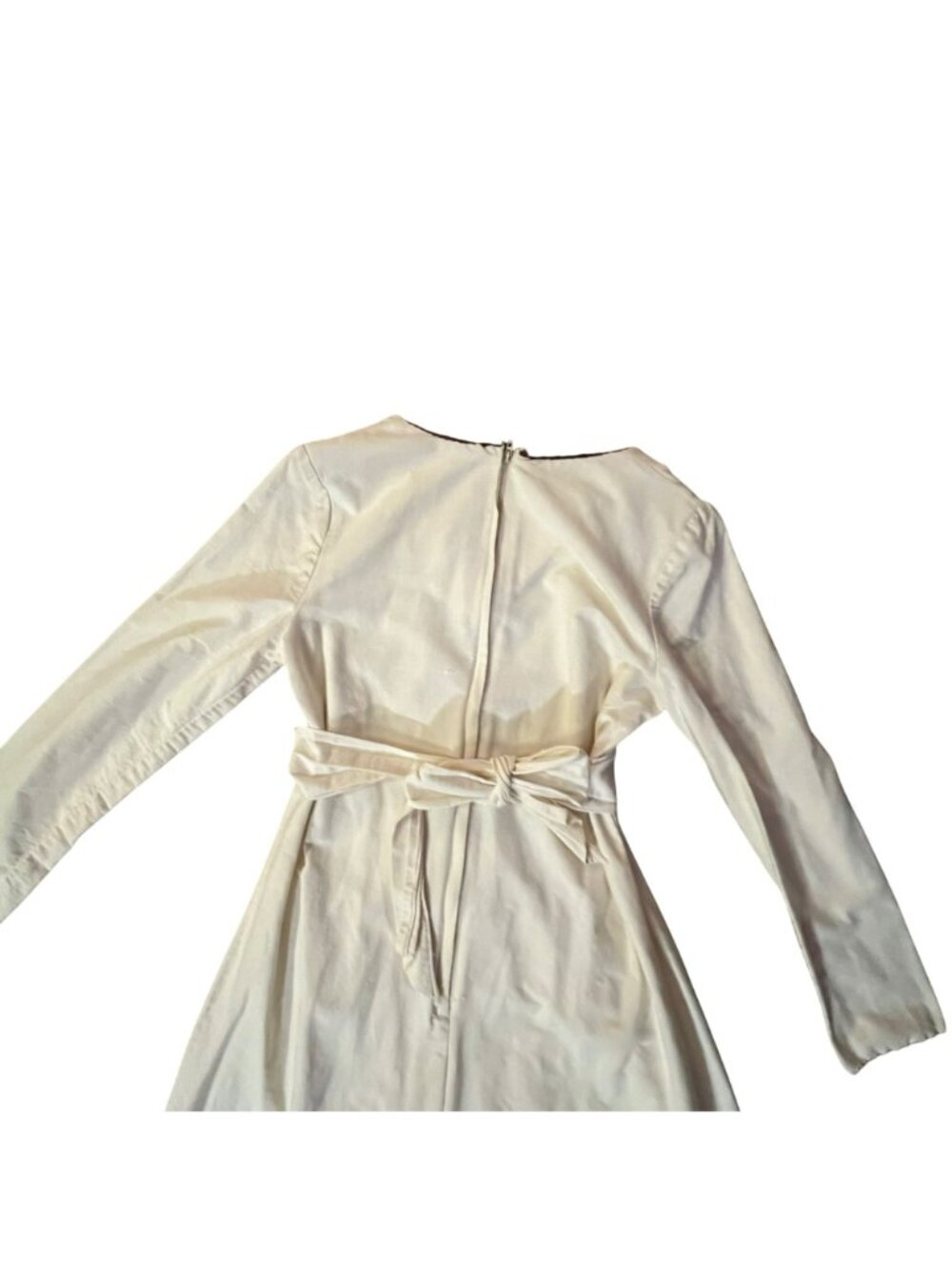 Vintage Prairie Maxi Dress Used Womens Small Cream Brown Boho - Picture 13 of 16